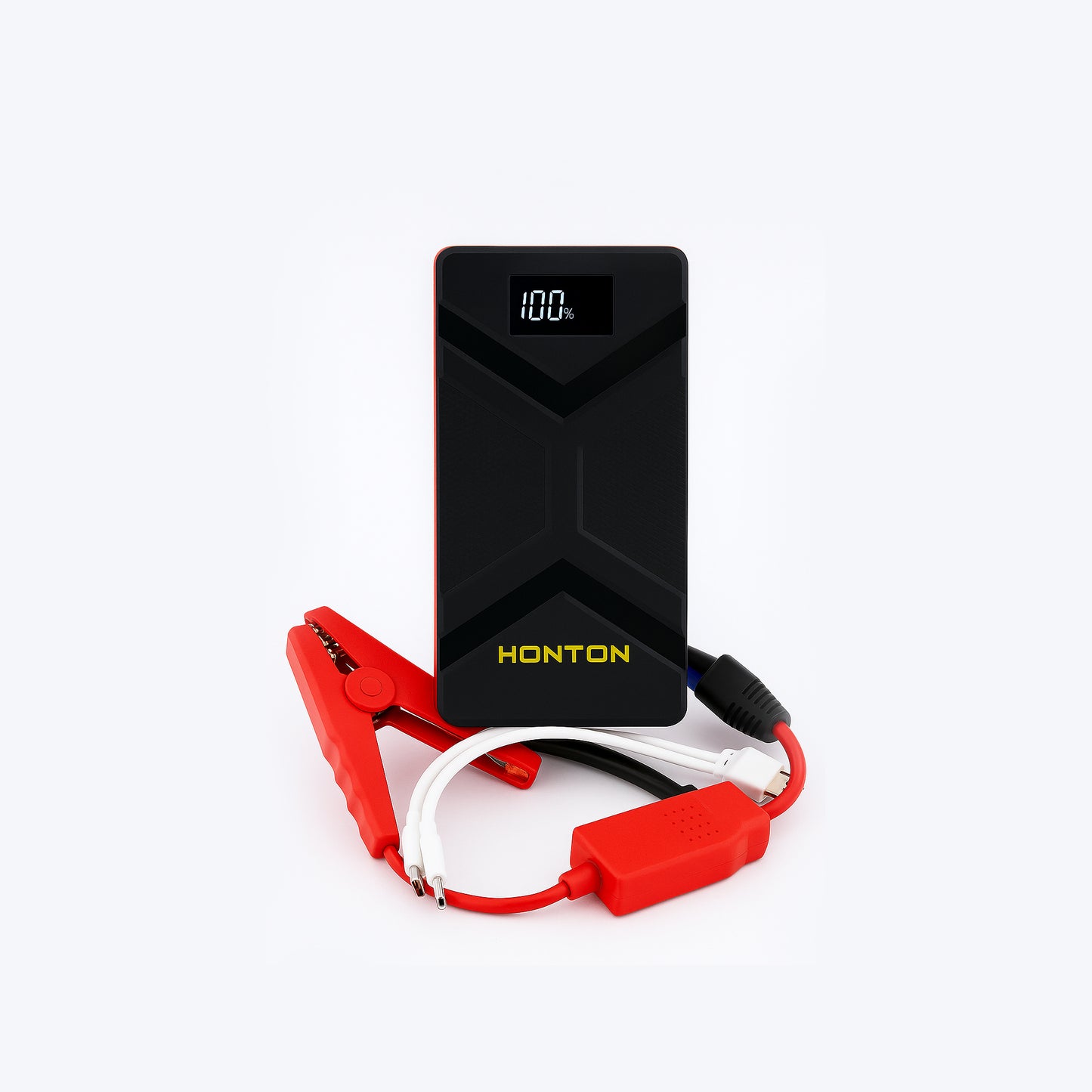 باور بانك للسيارة HONTON جامب ستارتر – بطارية قوية – شاشة رقمية – كشاف طوارئ – شحن متعدد الاستخدامات
