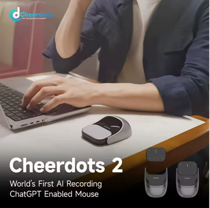 ماوس ذكي بالذكاء الاصطناعي يتحول لتاتش باد – تسجيل صوت وتحويل لنص – ليزر للعرض التقديمي – بلوتوث – بطارية 450mAh